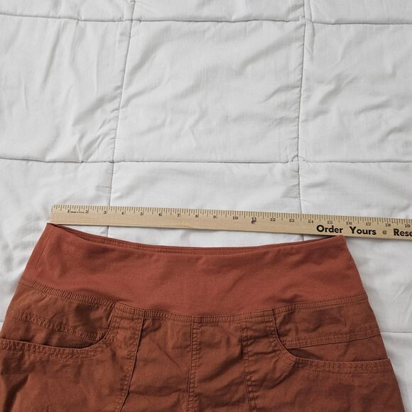 Prana Kanab Shorts Womens Large Orange Pull on Elastic Waist Hiking‎ Outdoor - Picture 6 of 8